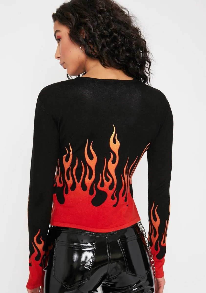 Blaze It Up Flame Sweater sold by Dolls Kill product image thumbnail 4