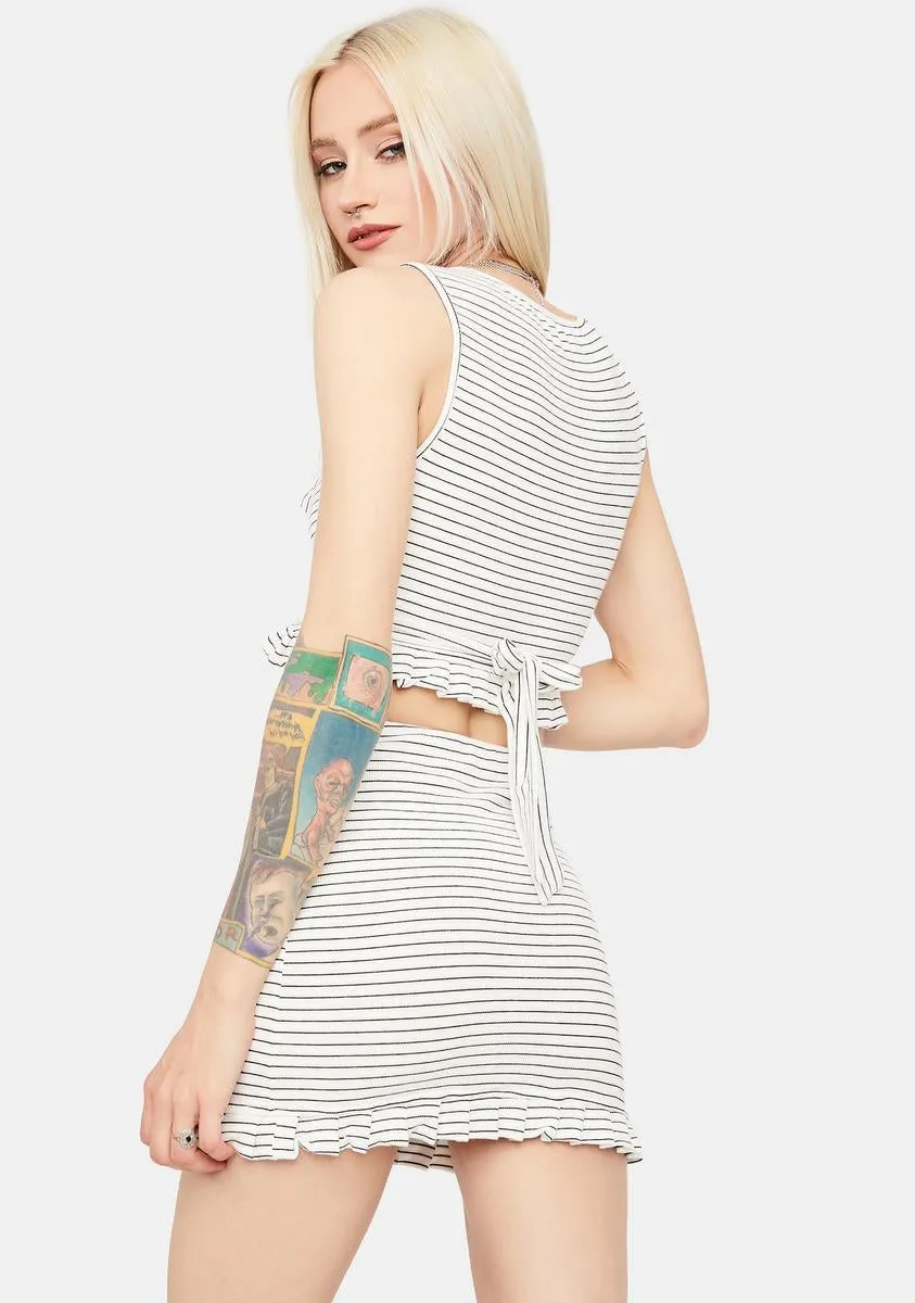 Blanc Between The Bliss Striped Skirt Set sold by Dolls Kill product image thumbnail 4