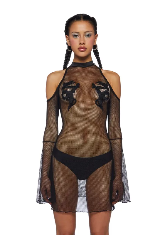 Bad Luck Dragon Mini Dress sold by Dolls Kill