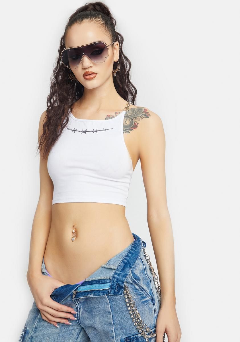 Angel Dangerously In Love Crop Tank sold by Dolls Kill product image thumbnail 2