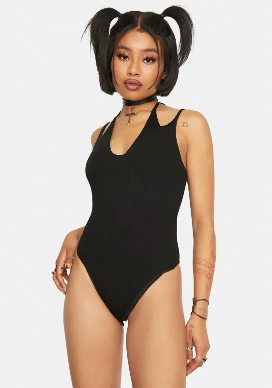 Criss Cross Neck Bodysuit sold by Dolls Kill