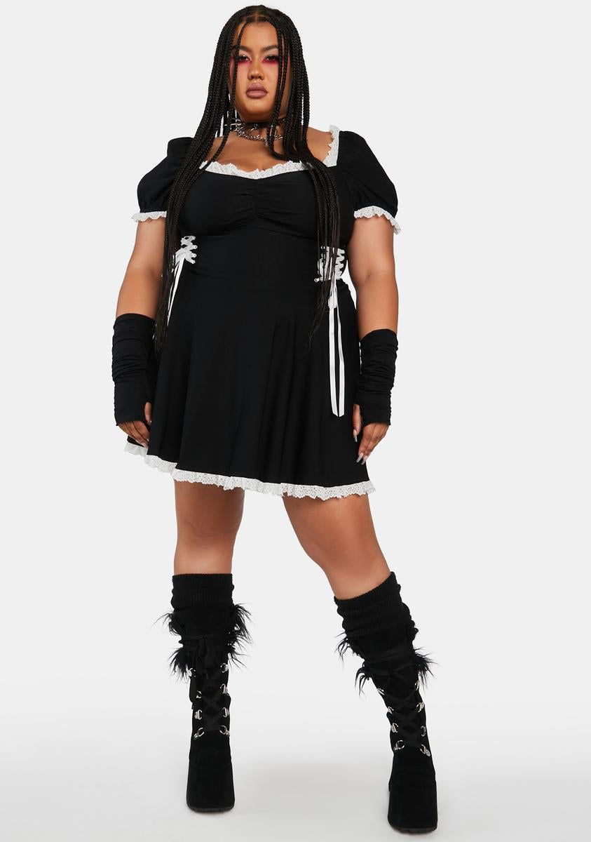 Plus Don't Test Me Mini Dress sold by Dolls Kill product image thumbnail 3