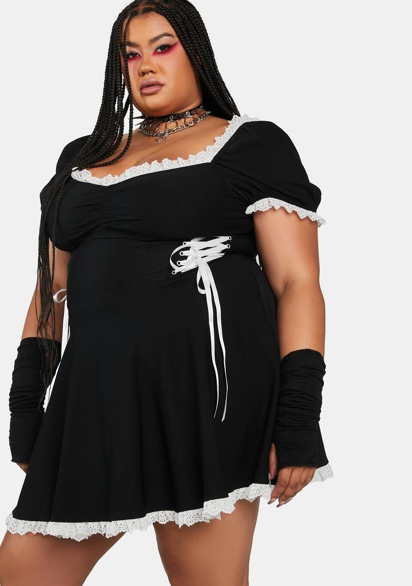 Plus Don't Test Me Mini Dress sold by Dolls Kill product image thumbnail 2