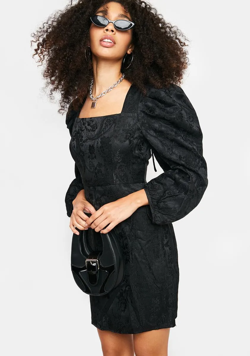 Black Brocade Mini Dress sold by Dolls Kill product image thumbnail 2