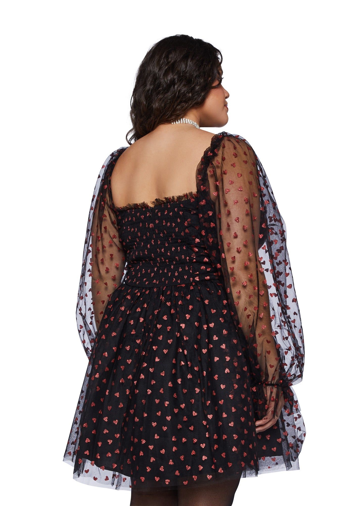 Plus Heavenly Affair Babydoll Dress-Black sold by Dolls Kill product image thumbnail 4