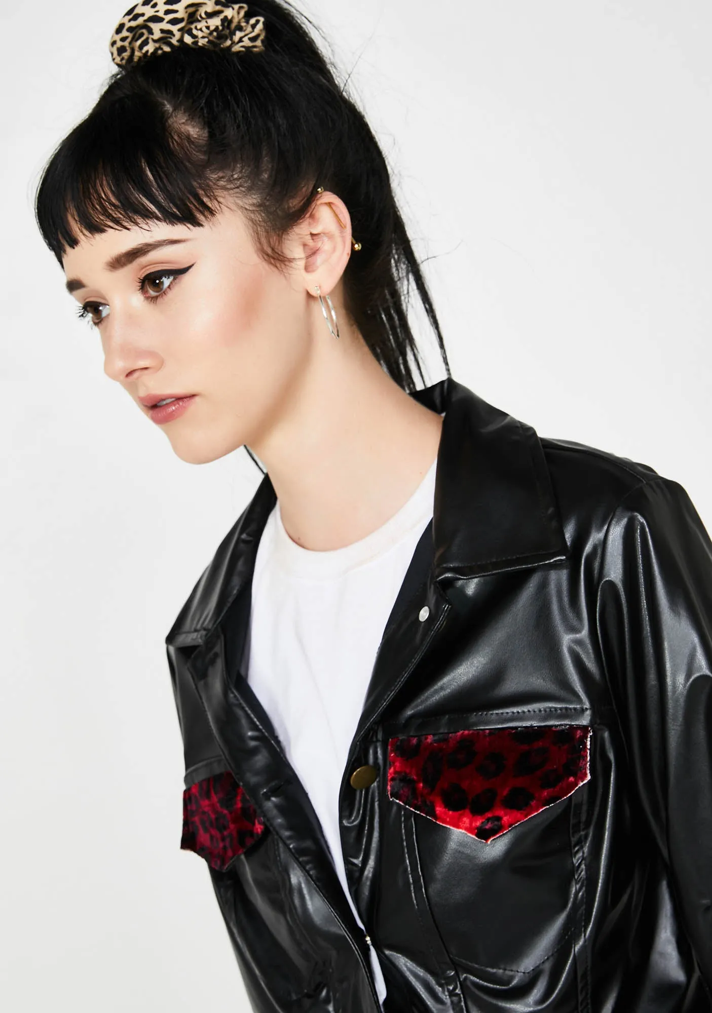 Vintage 90s Leopard Pocket Jacket sold by Dolls Kill product image thumbnail 2