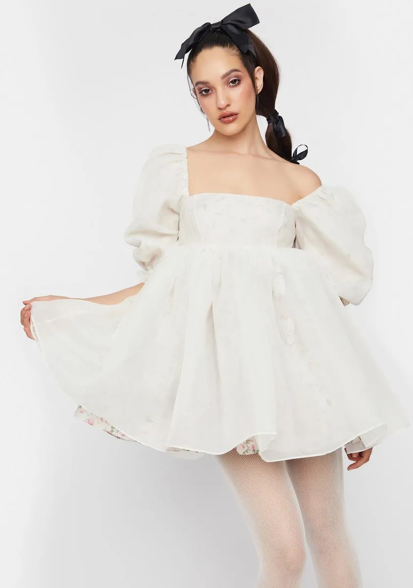 The Heritage Rose Puff Dress sold by Dolls Kill