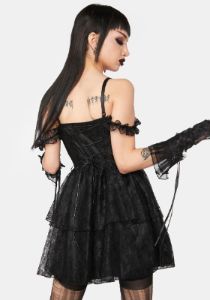 Gothic Sexy Lace Mini Dress sold by Dolls Kill