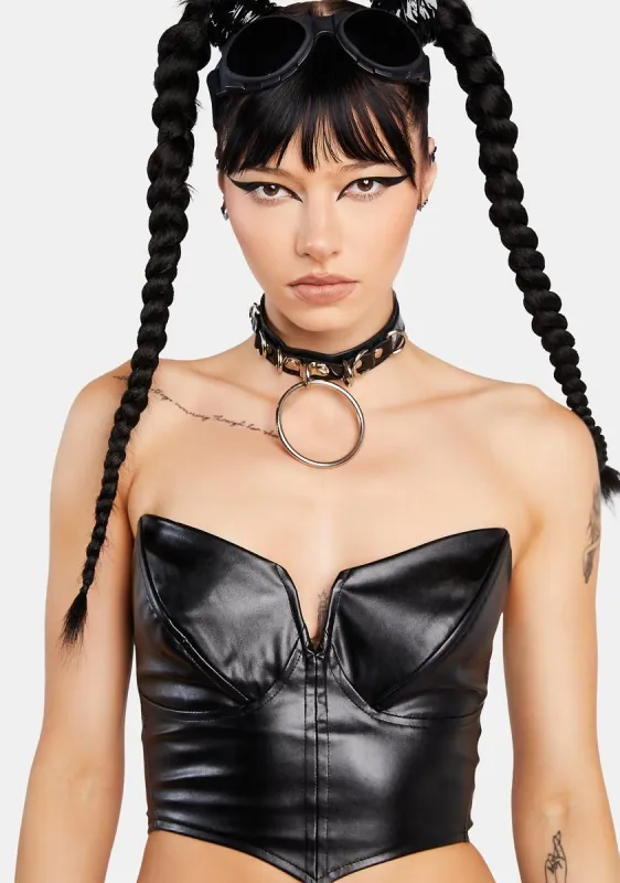 Defiance In Her Corset Top sold by Dolls Kill