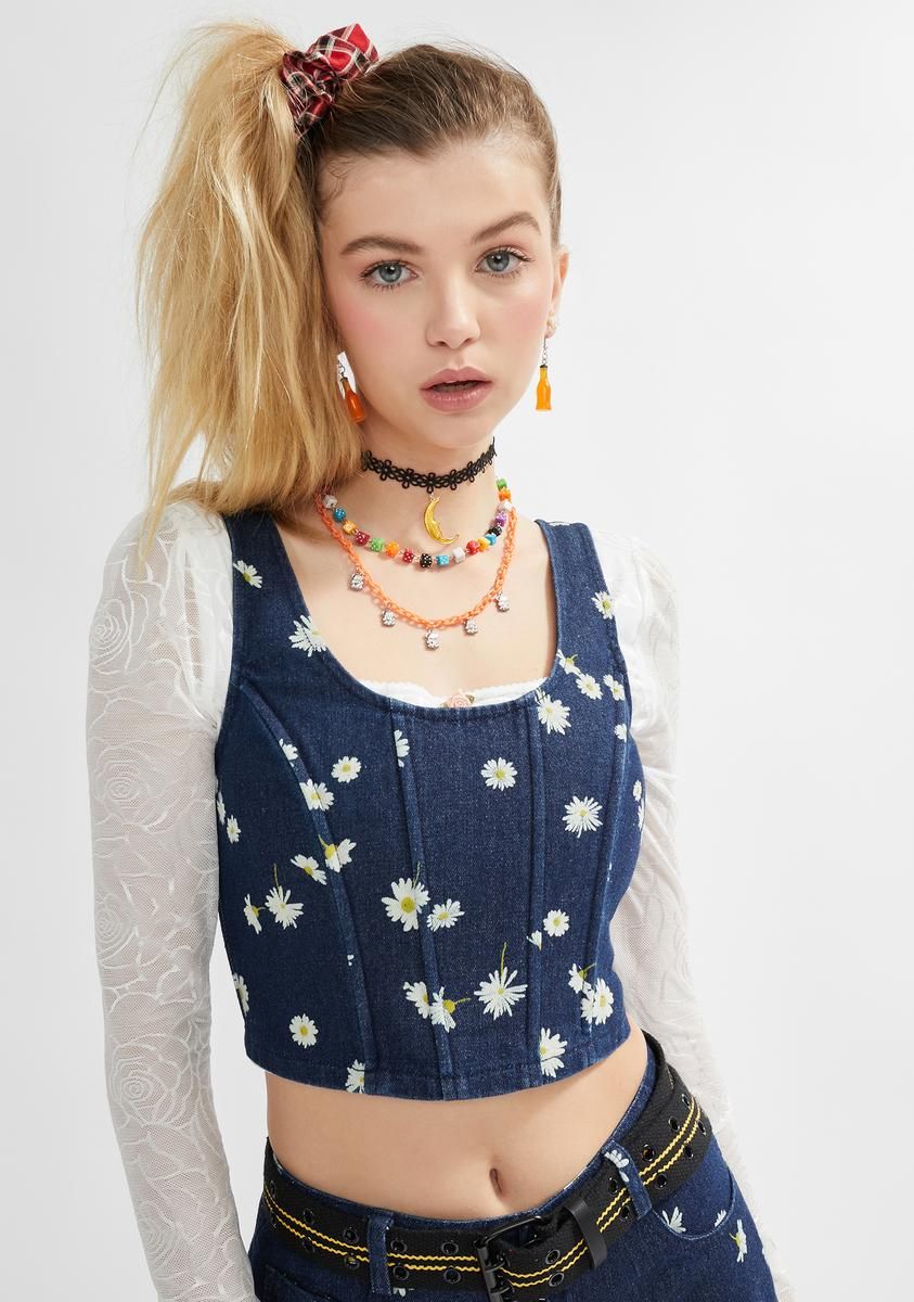 From Her POV Floral Bustier sold by Dolls Kill