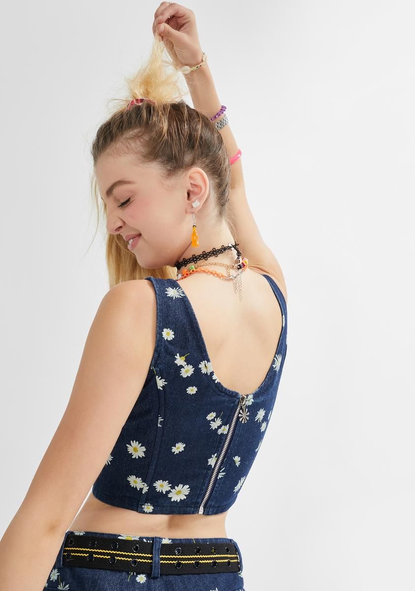 From Her POV Floral Bustier sold by Dolls Kill product image thumbnail 4