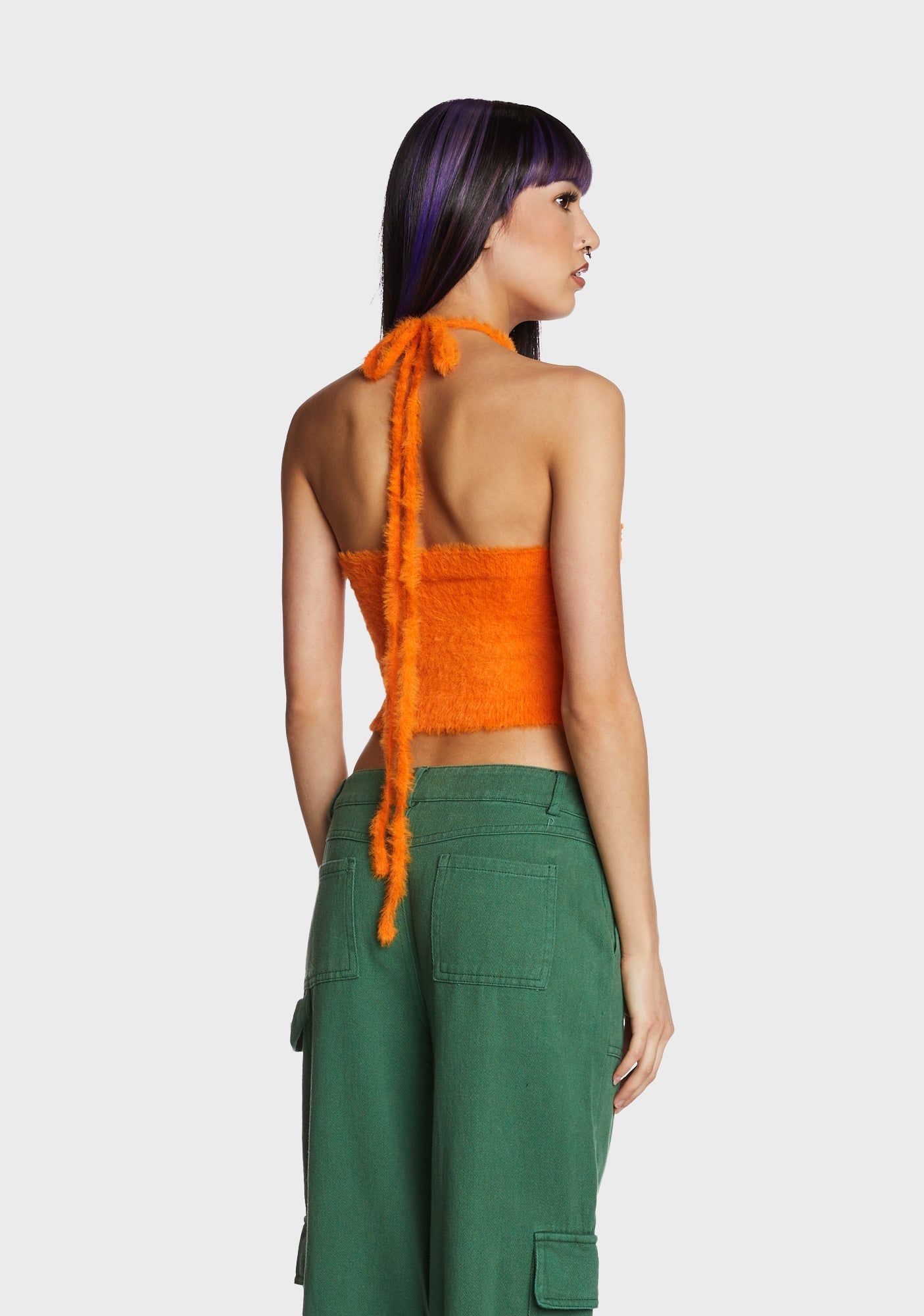 Future Leaning Crop Top - Orange sold by Dolls Kill product image thumbnail 4