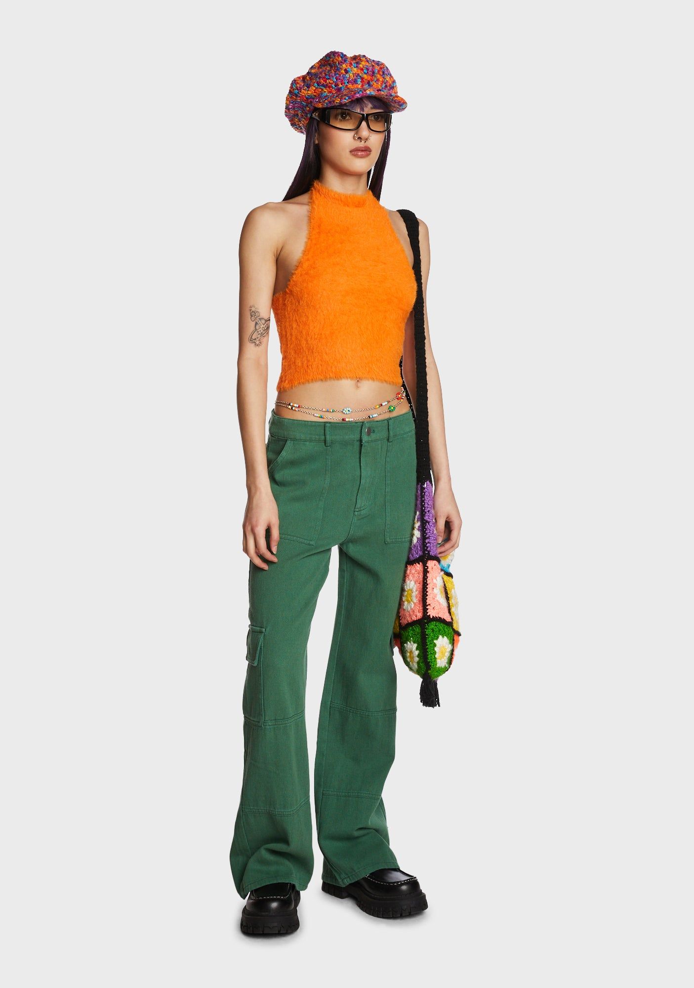 Future Leaning Crop Top - Orange sold by Dolls Kill product image thumbnail 5