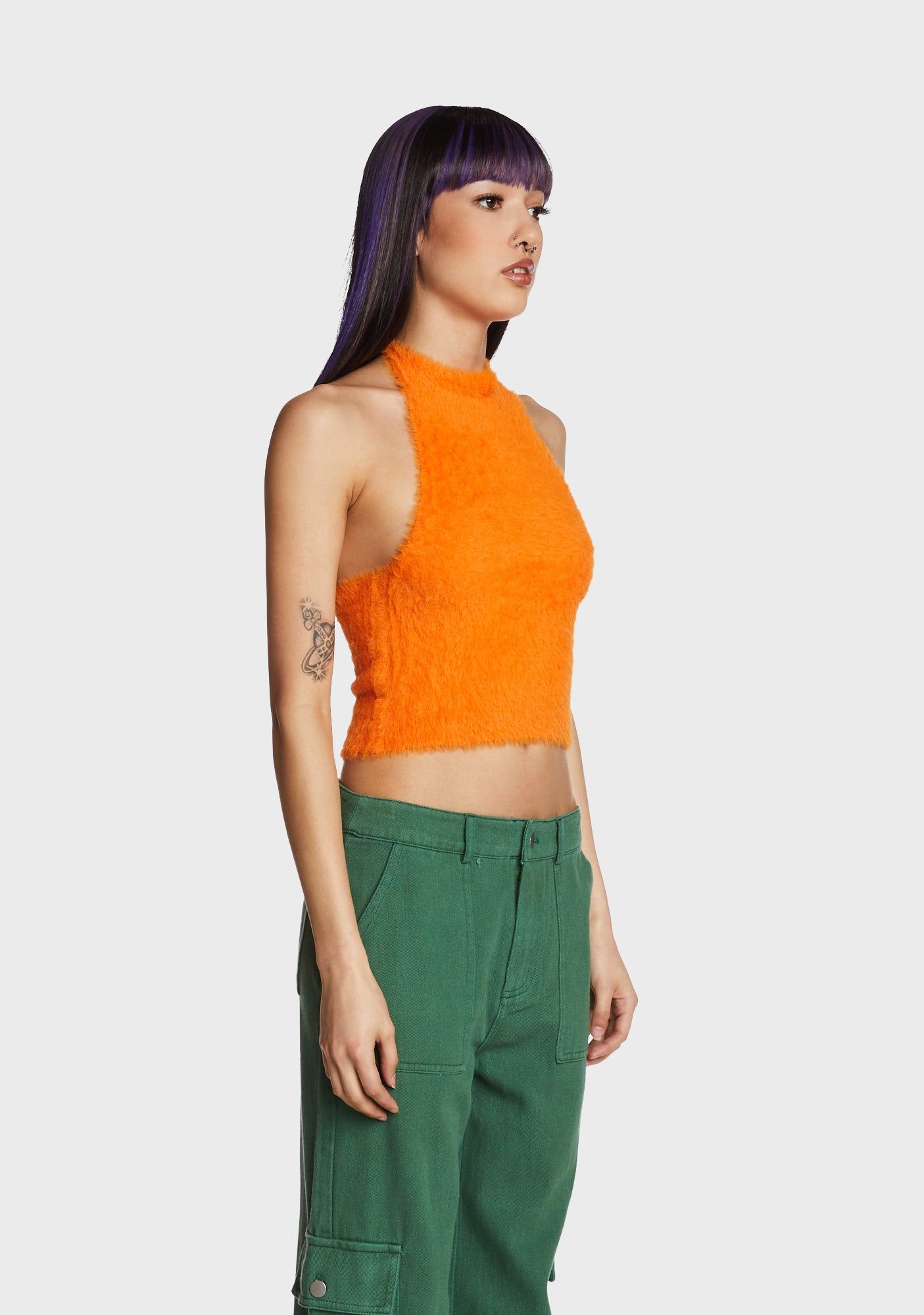 Future Leaning Crop Top - Orange sold by Dolls Kill product image thumbnail 3