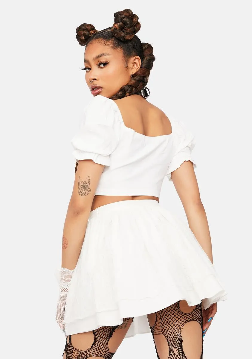 Bliss Seventh Heaven Keyhole Tie Crop Top sold by Dolls Kill product image thumbnail 4