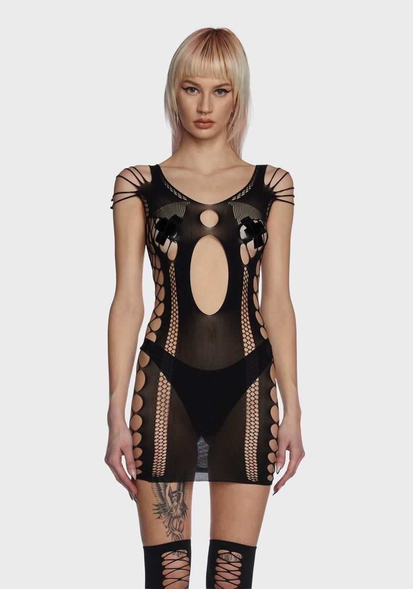 Anything Goes Fishnet Dress sold by Dolls Kill
