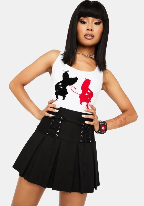 Modern School Girl Pleated Skort sold by Dolls Kill