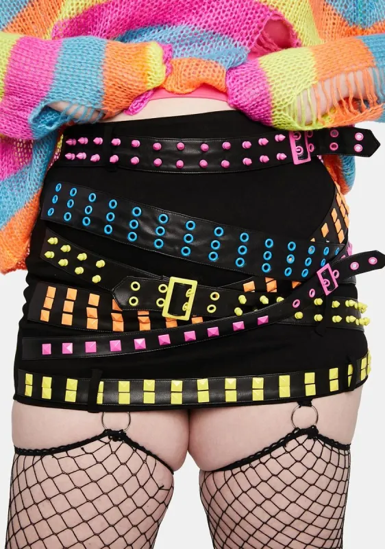 Plus Damage Control Belted Skirt sold by Dolls Kill