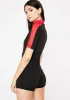 Keep Ya Guessin' Romper sold by Dolls Kill