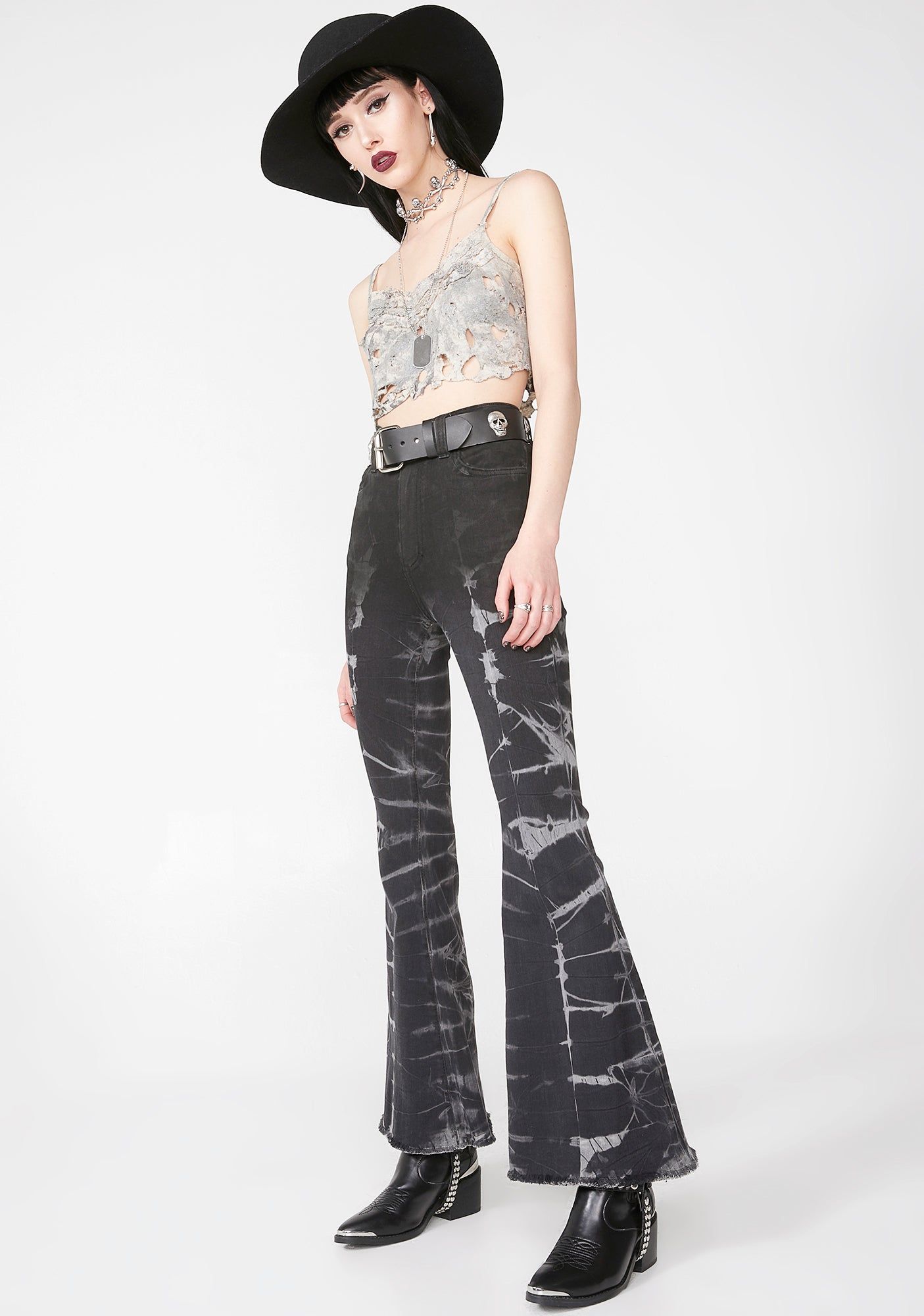 Night Crash Denim Flares sold by Dolls Kill product image thumbnail 2