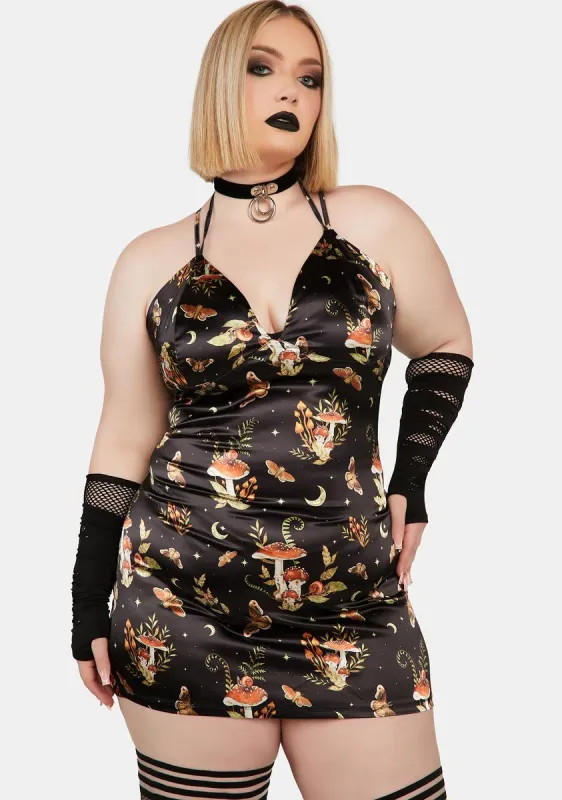 Plus Mystical Mushroom Mini Dress sold by Dolls Kill