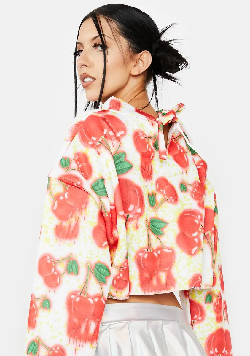 Cherry County Cropped Sweater sold by Dolls Kill product image thumbnail 4