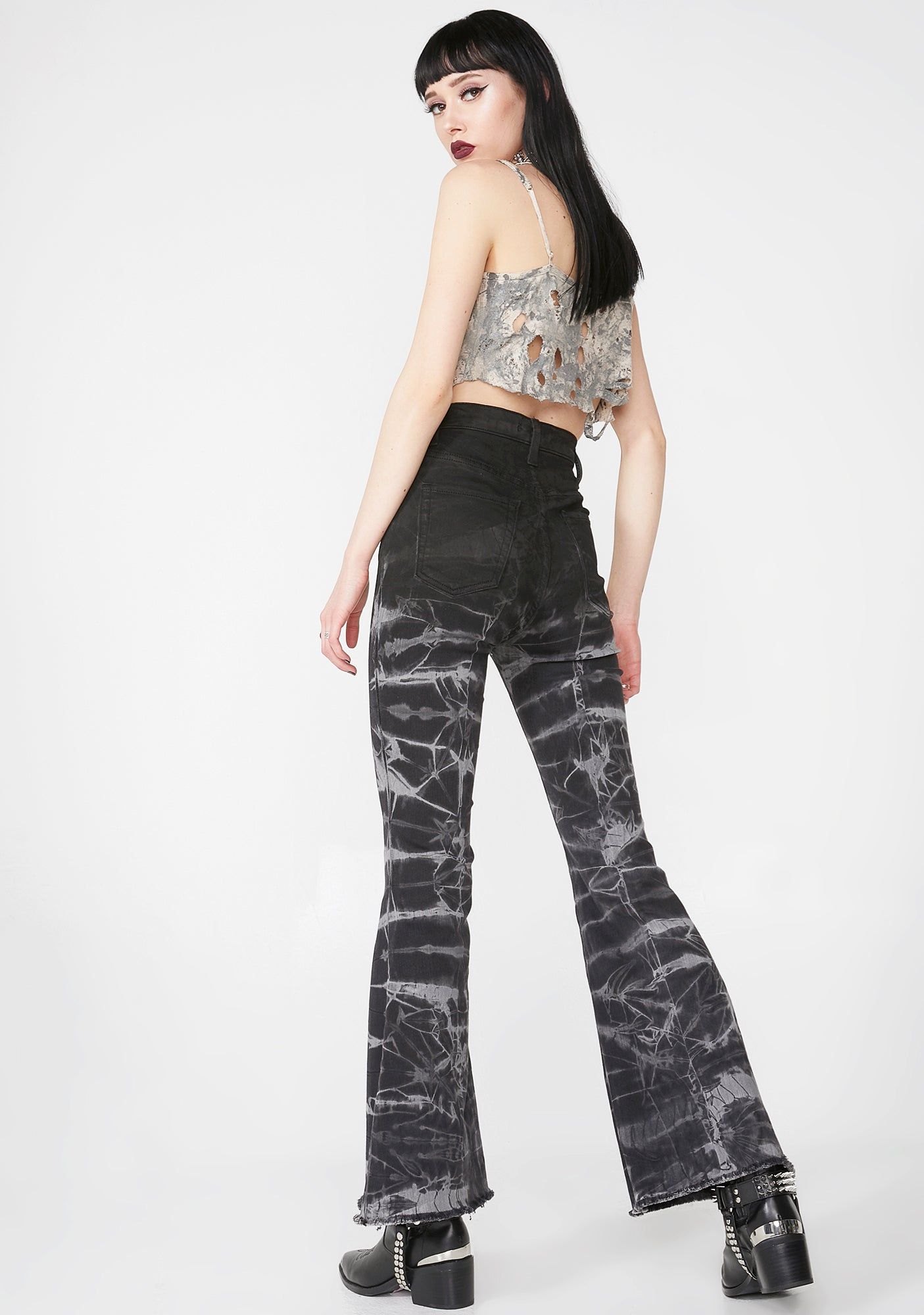 Night Crash Denim Flares sold by Dolls Kill product image thumbnail 4