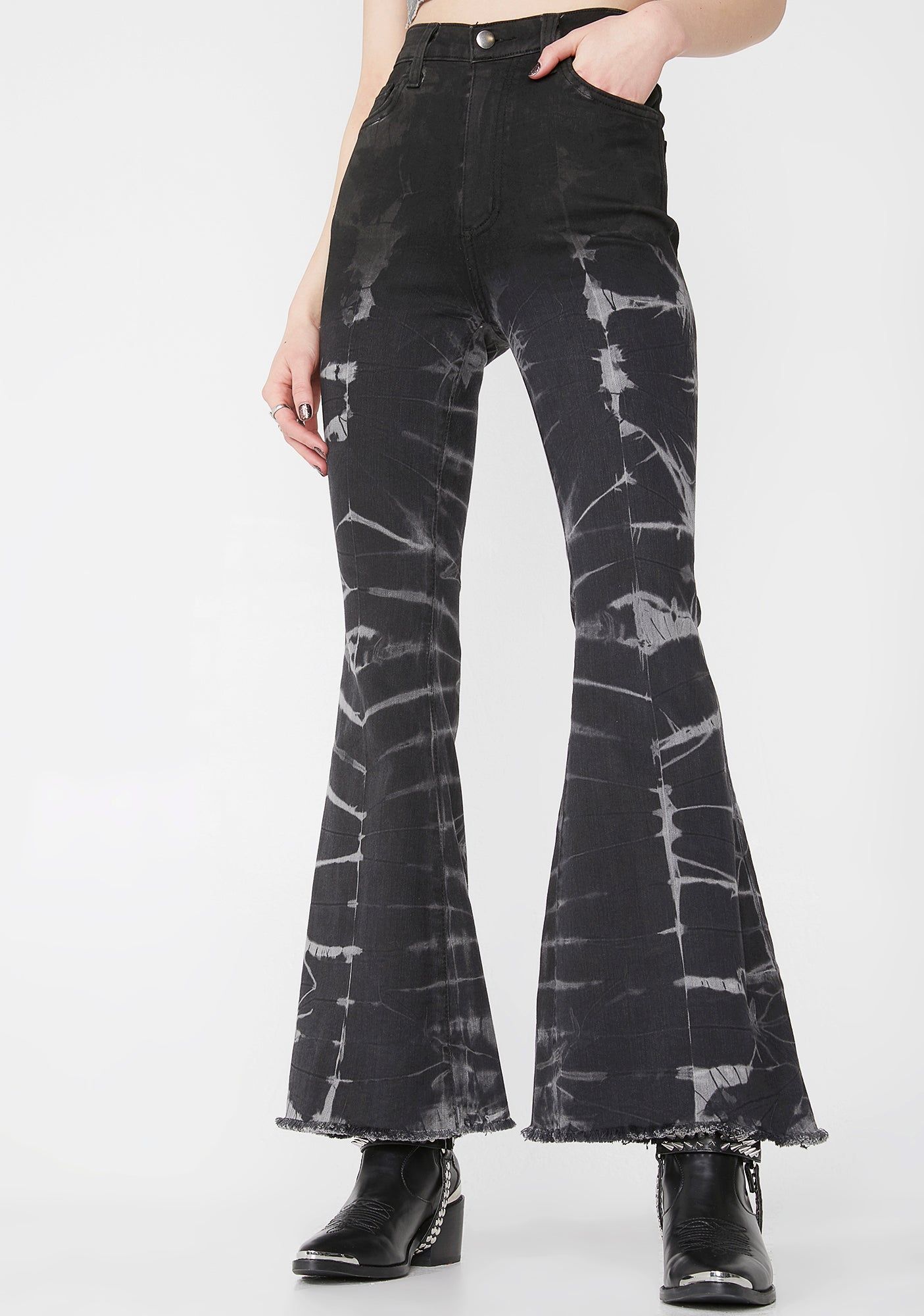 Night Crash Denim Flares sold by Dolls Kill
