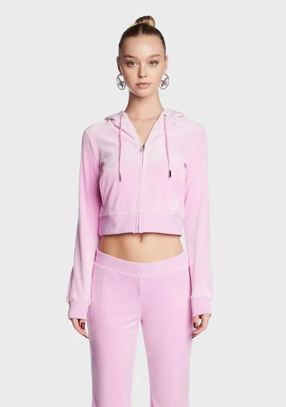 Violet Dusk OG Big Bling Velour Hoodie sold by Dolls Kill