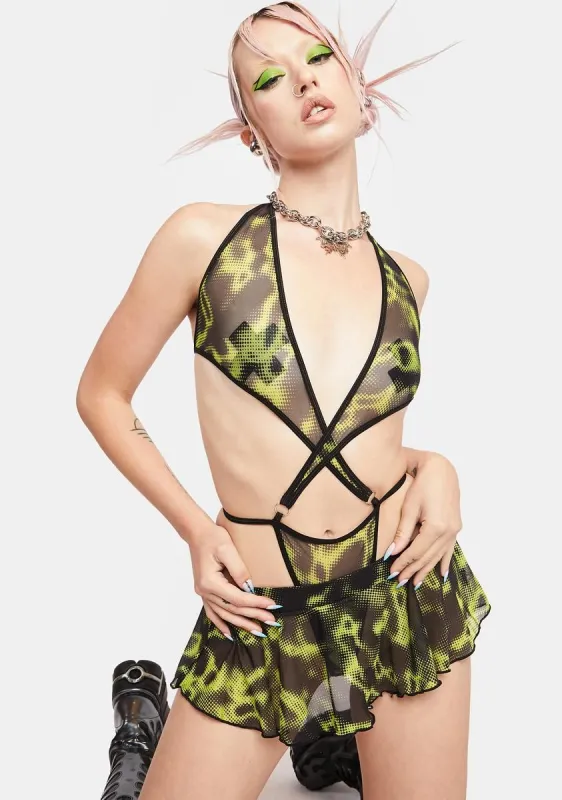 Lucid Dreaming Mesh Lingerie Set sold by Dolls Kill