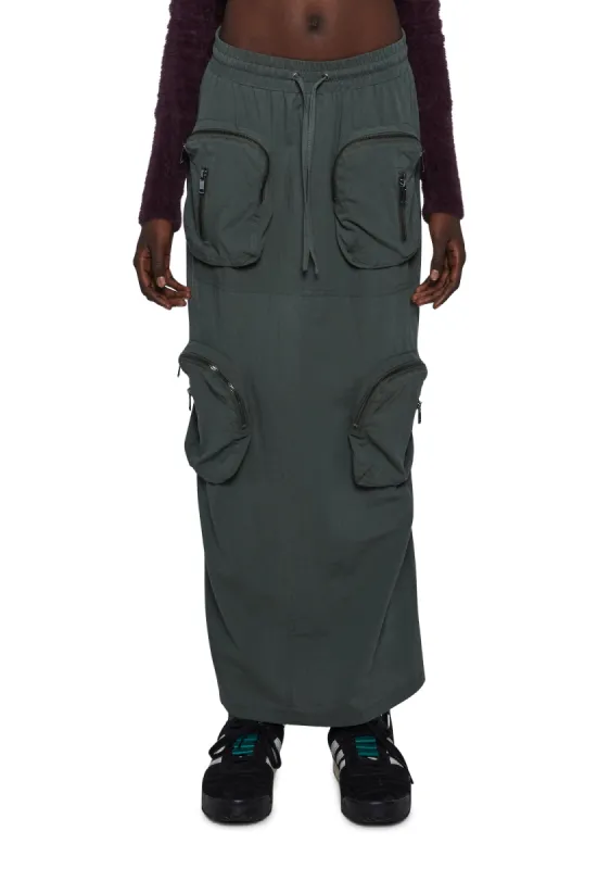 Climb The Ranks Cargo Skirt sold by Dolls Kill