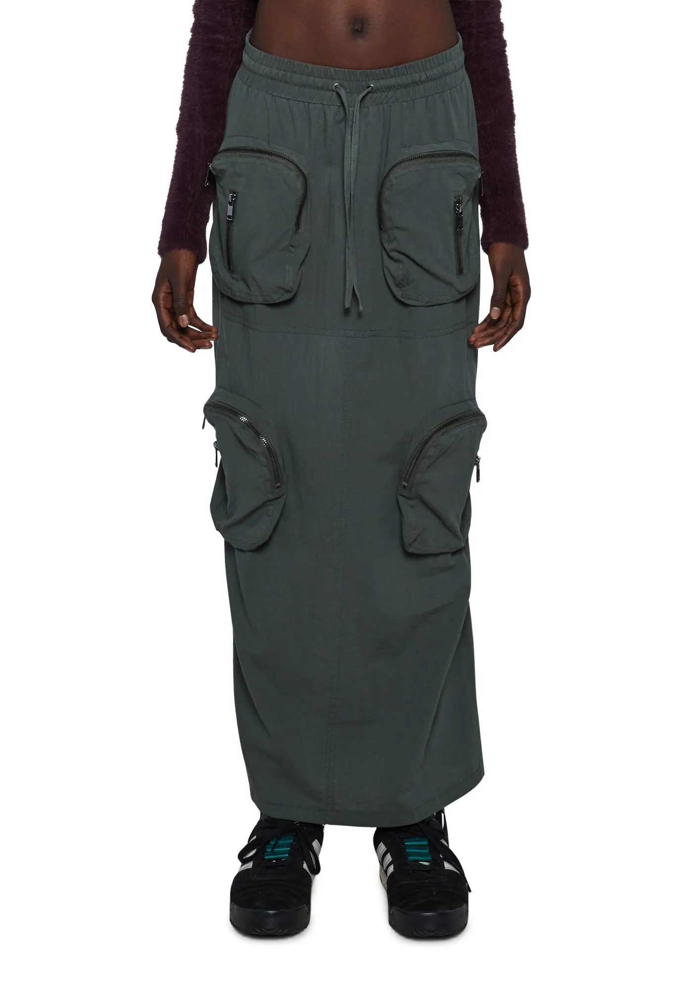 Climb The Ranks Cargo Skirt sold by Dolls Kill