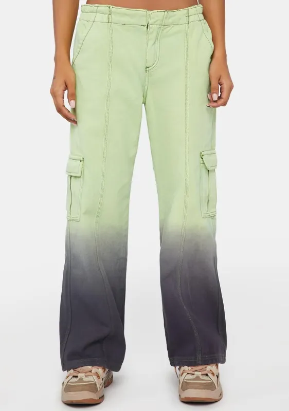 Dip Dye Utility Trousers made by Dolls Kill