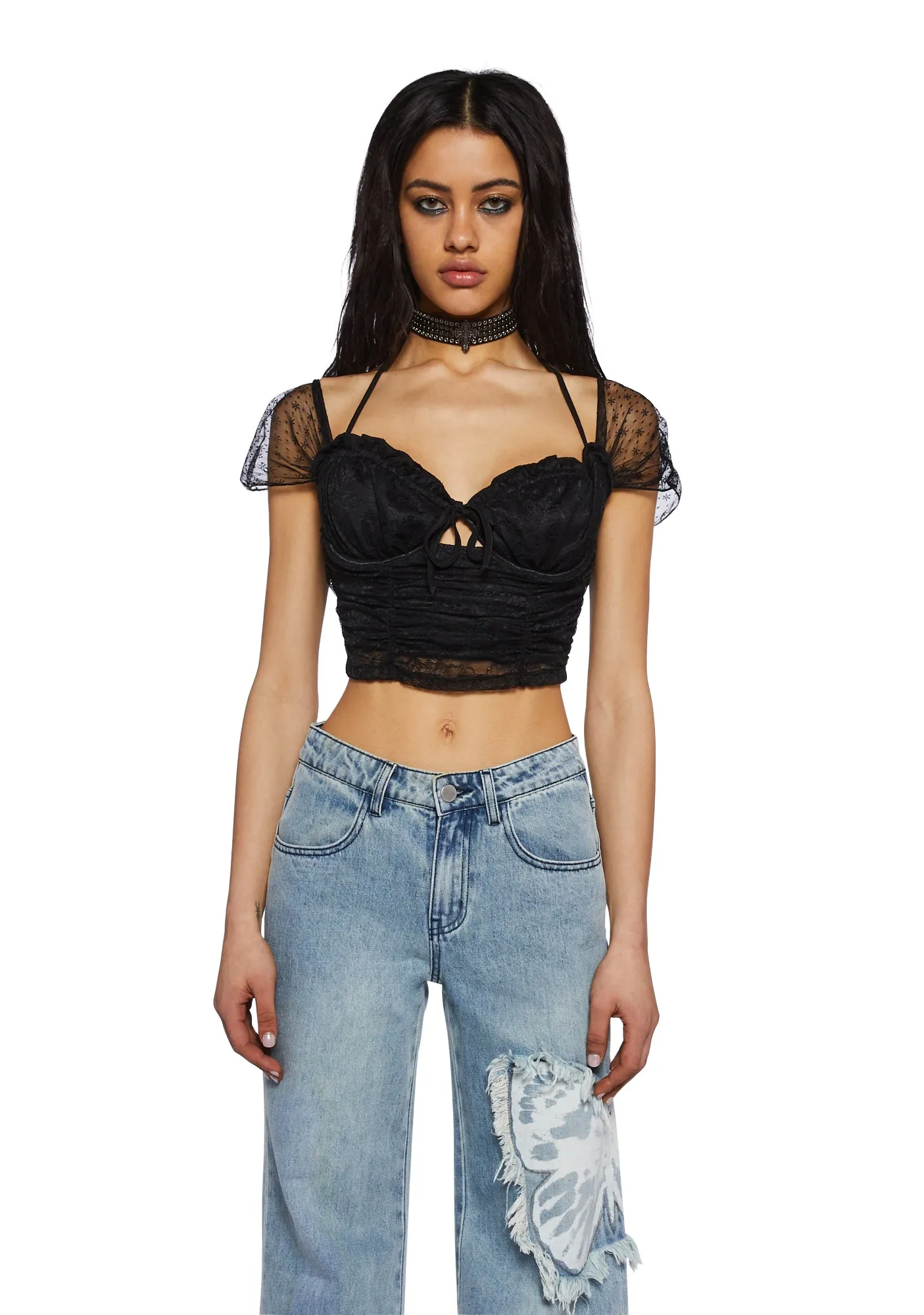 Beaming Cutie Crop Top sold by Dolls Kill