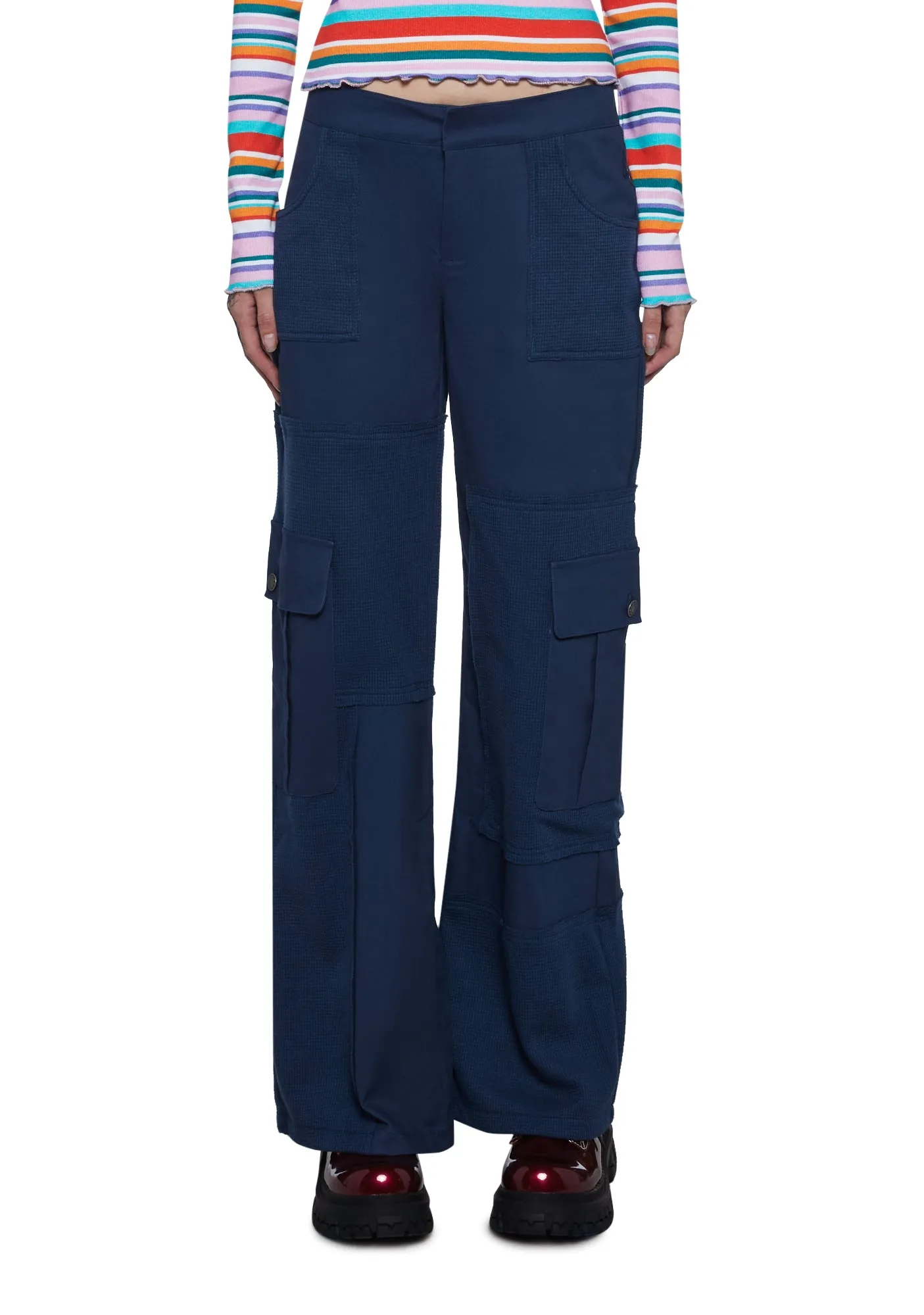 Alternative Anthem Cargo Pants- Blue sold by Dolls Kill