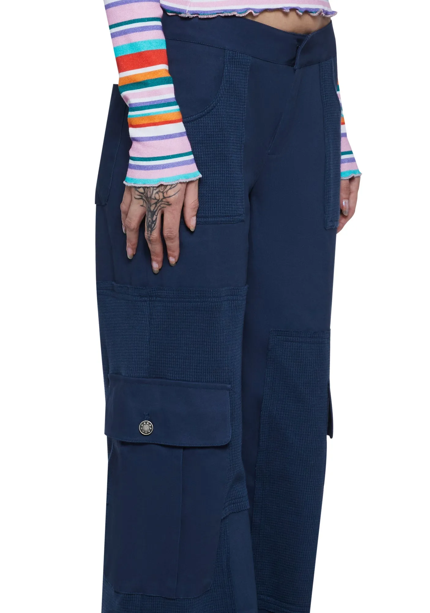 Alternative Anthem Cargo Pants- Blue sold by Dolls Kill product image thumbnail 5
