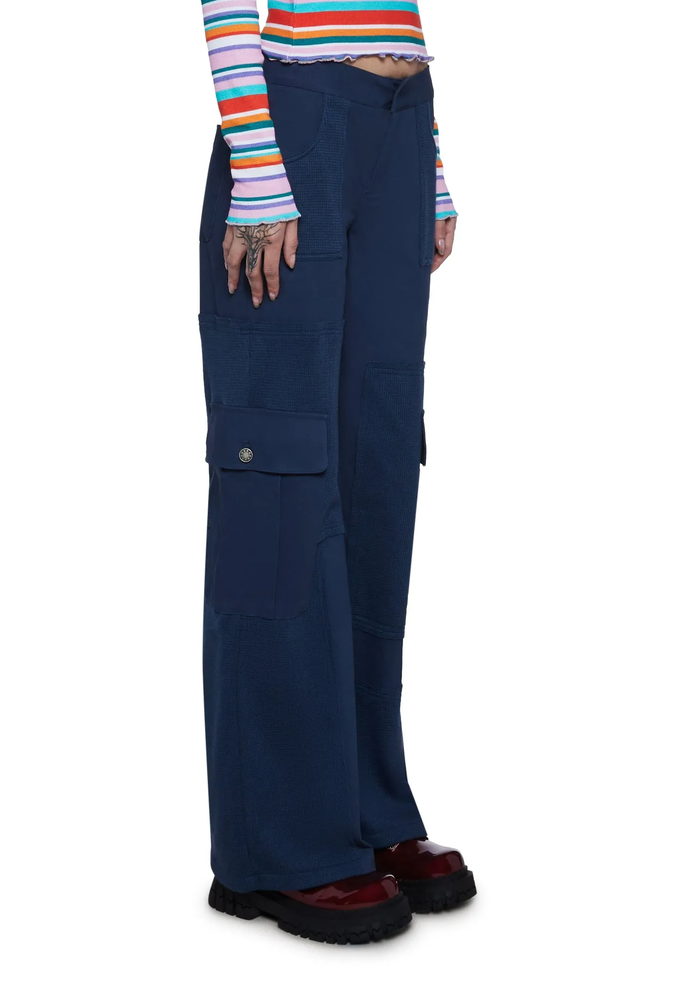 Alternative Anthem Cargo Pants- Blue sold by Dolls Kill product image thumbnail 3