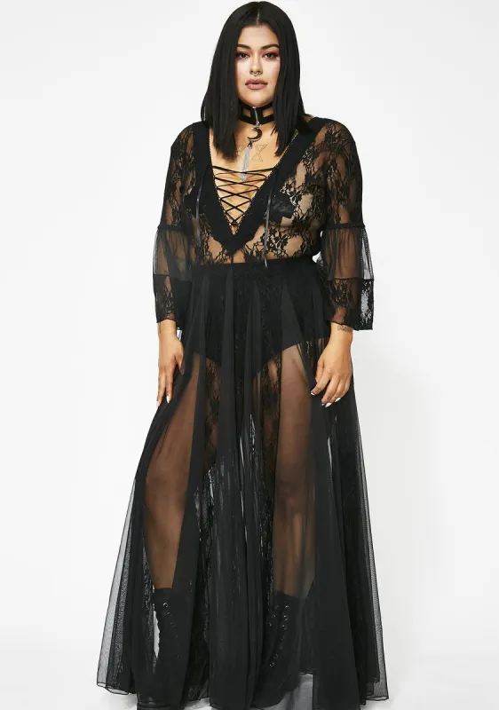 Pitch Dark Modern Love Maxi Dress sold by Dolls Kill