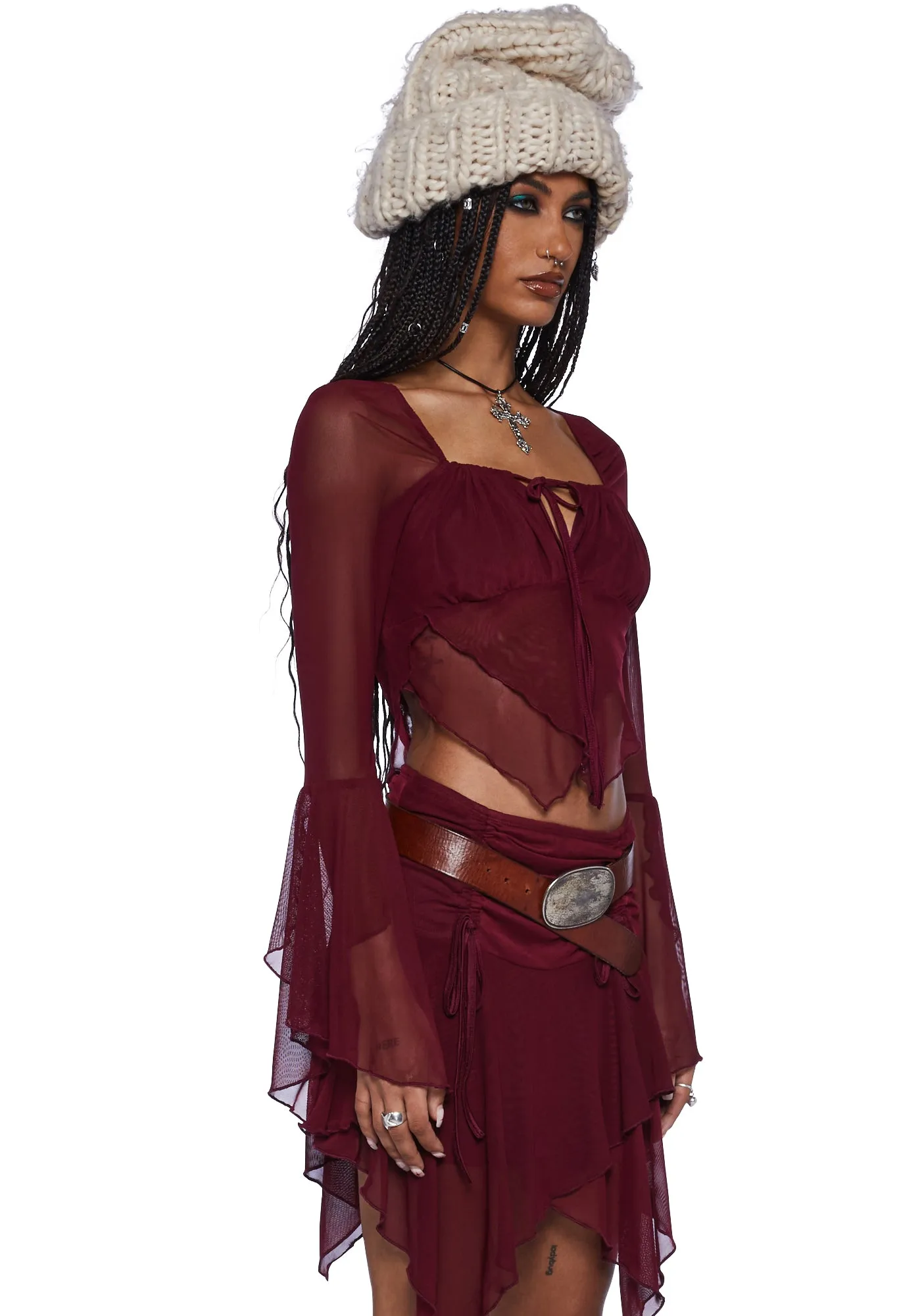 Wild Attraction Mesh Top- Red sold by Dolls Kill product image thumbnail 3