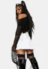 White Stud And Chain Mini Skirt sold by Dolls Kill