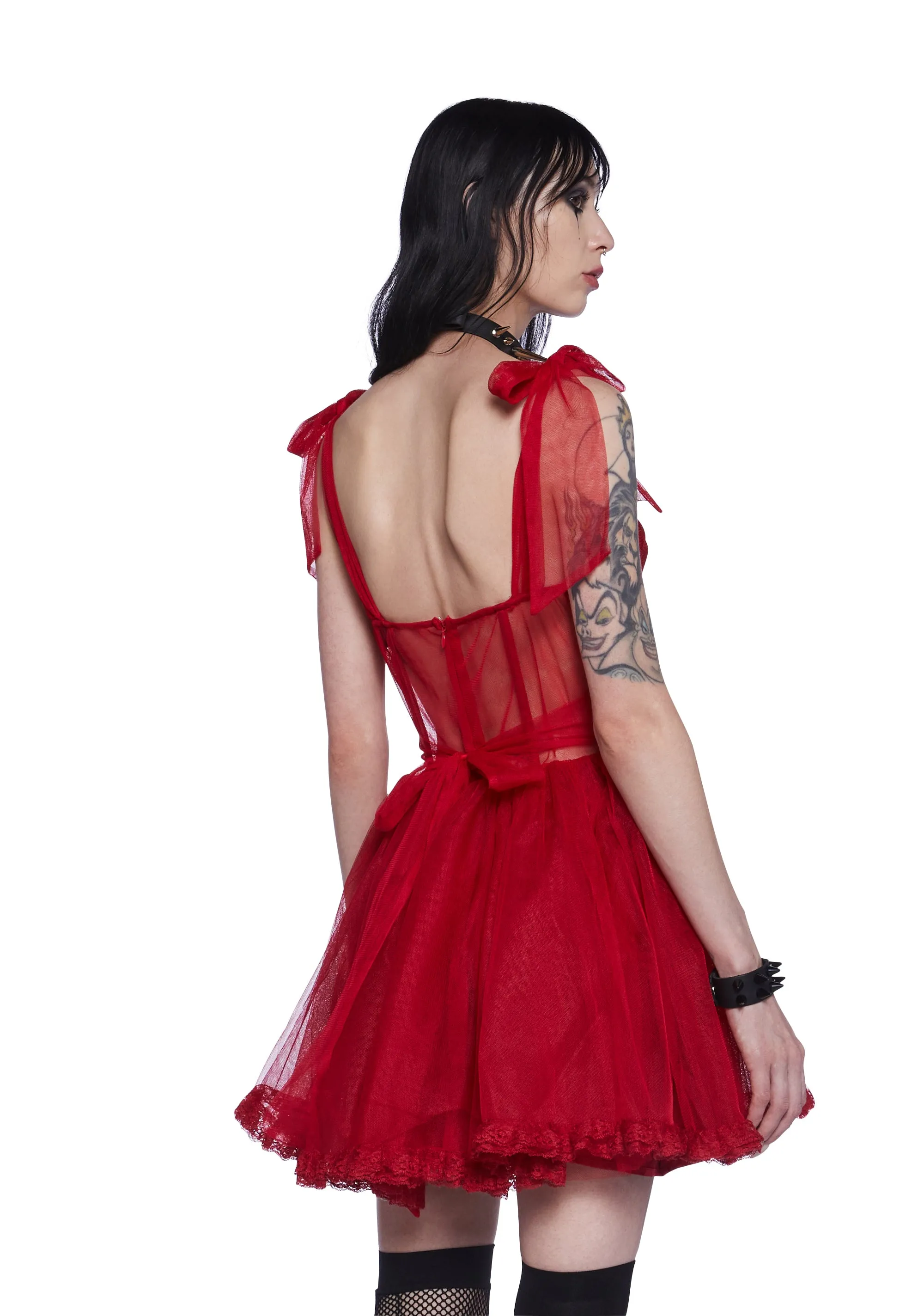 Dance With Death Mini Dress - Red sold by Dolls Kill product image thumbnail 4