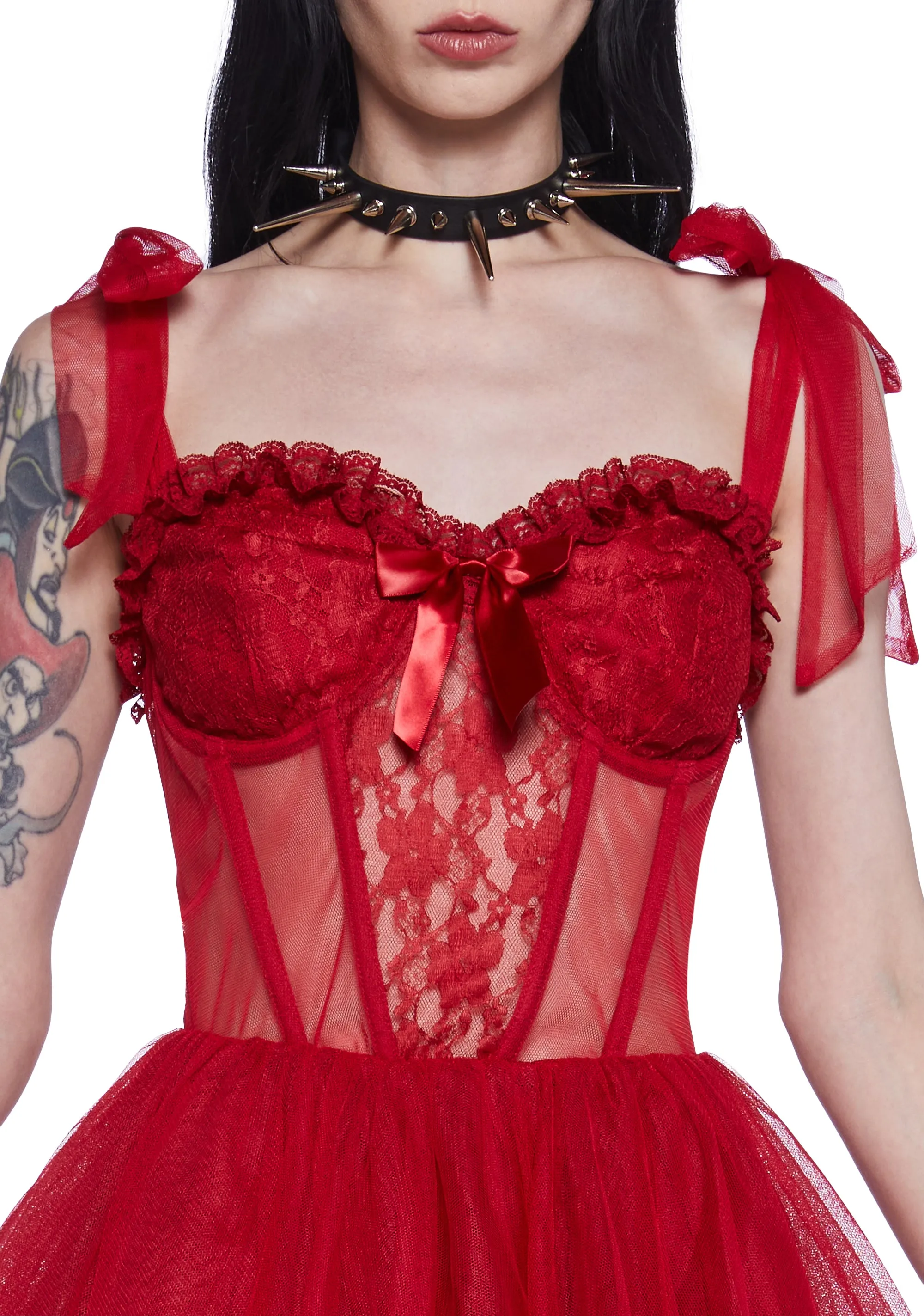 Dance With Death Mini Dress - Red sold by Dolls Kill product image thumbnail 5