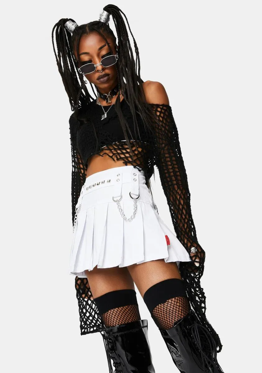 White Stud And Chain Mini Skirt sold by Dolls Kill product image thumbnail 2