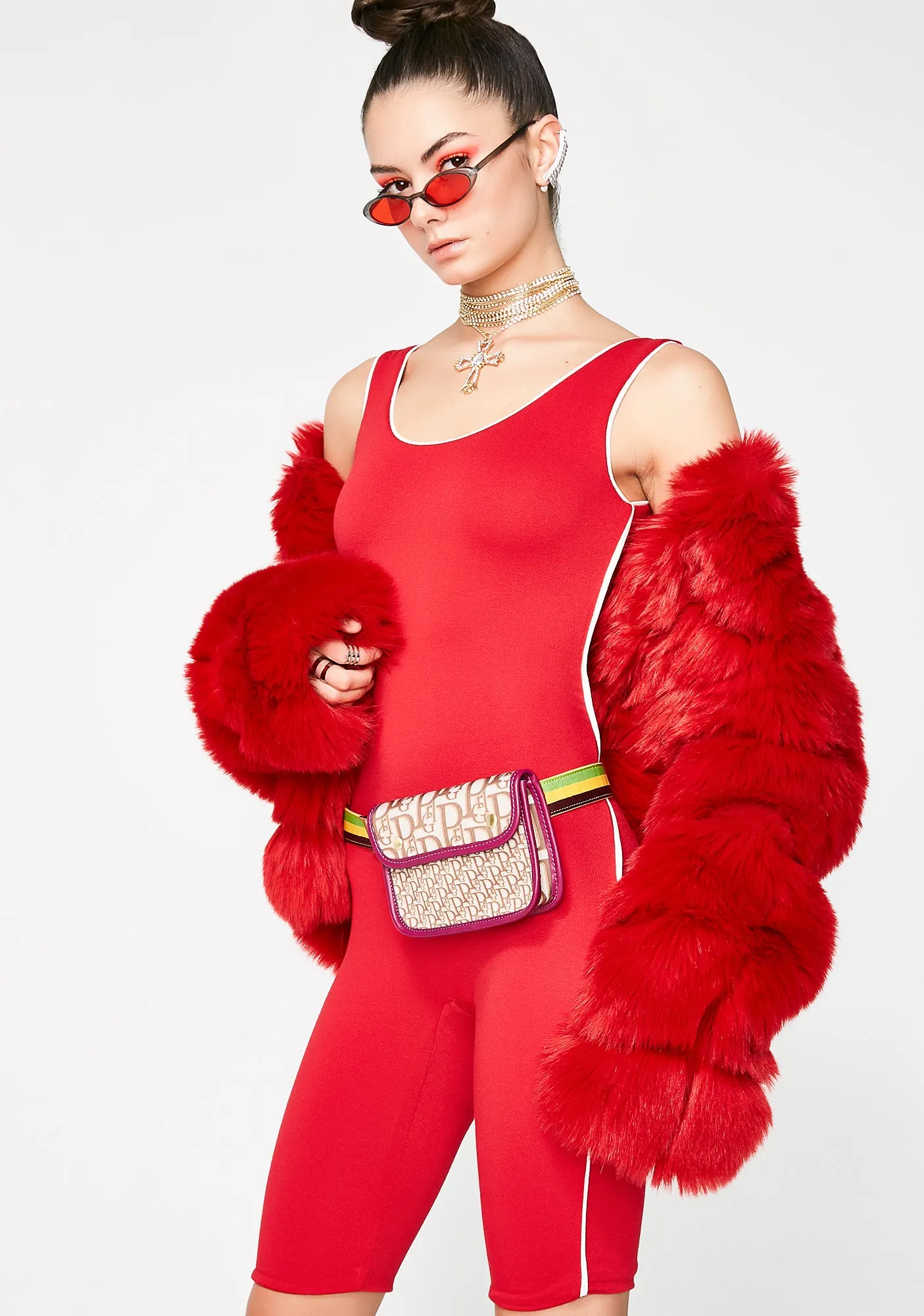 Red Hot Don't Cha Catsuit sold by Dolls Kill product image thumbnail 3