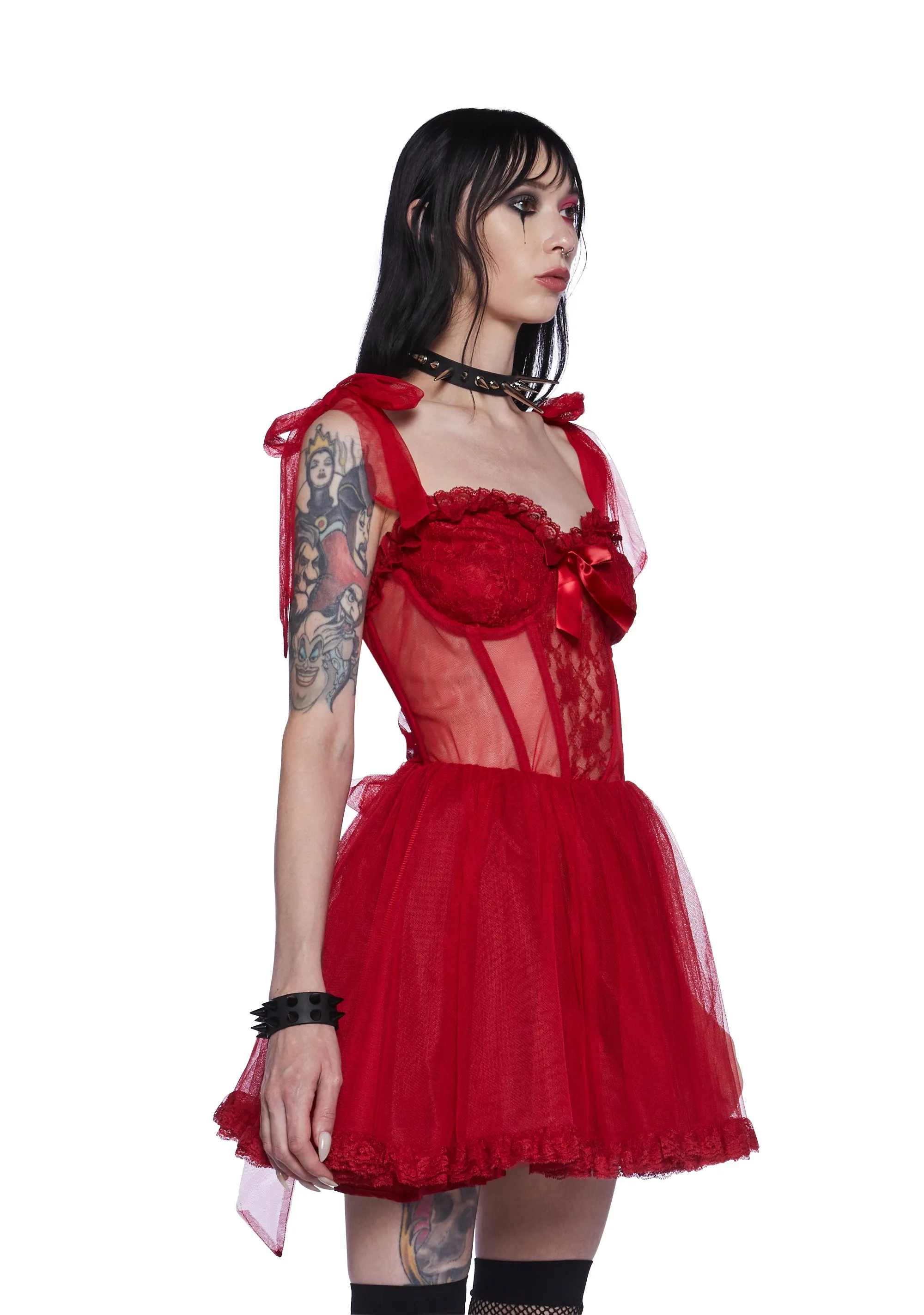 Dance With Death Mini Dress - Red sold by Dolls Kill product image thumbnail 3