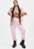 Pink Explicit Rhinestone Sweatpants sold by Dolls Kill