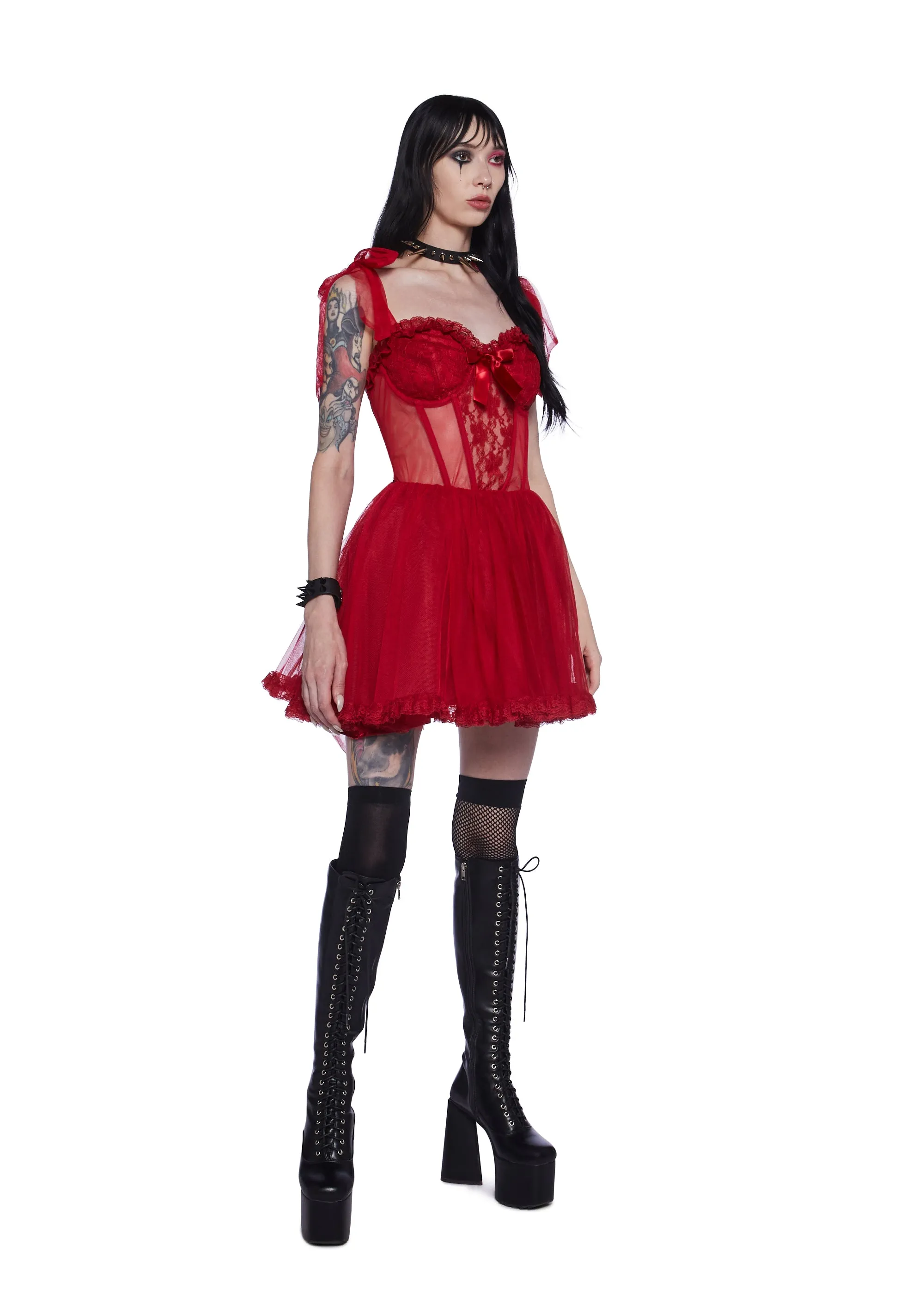 Dance With Death Mini Dress - Red sold by Dolls Kill product image thumbnail 2