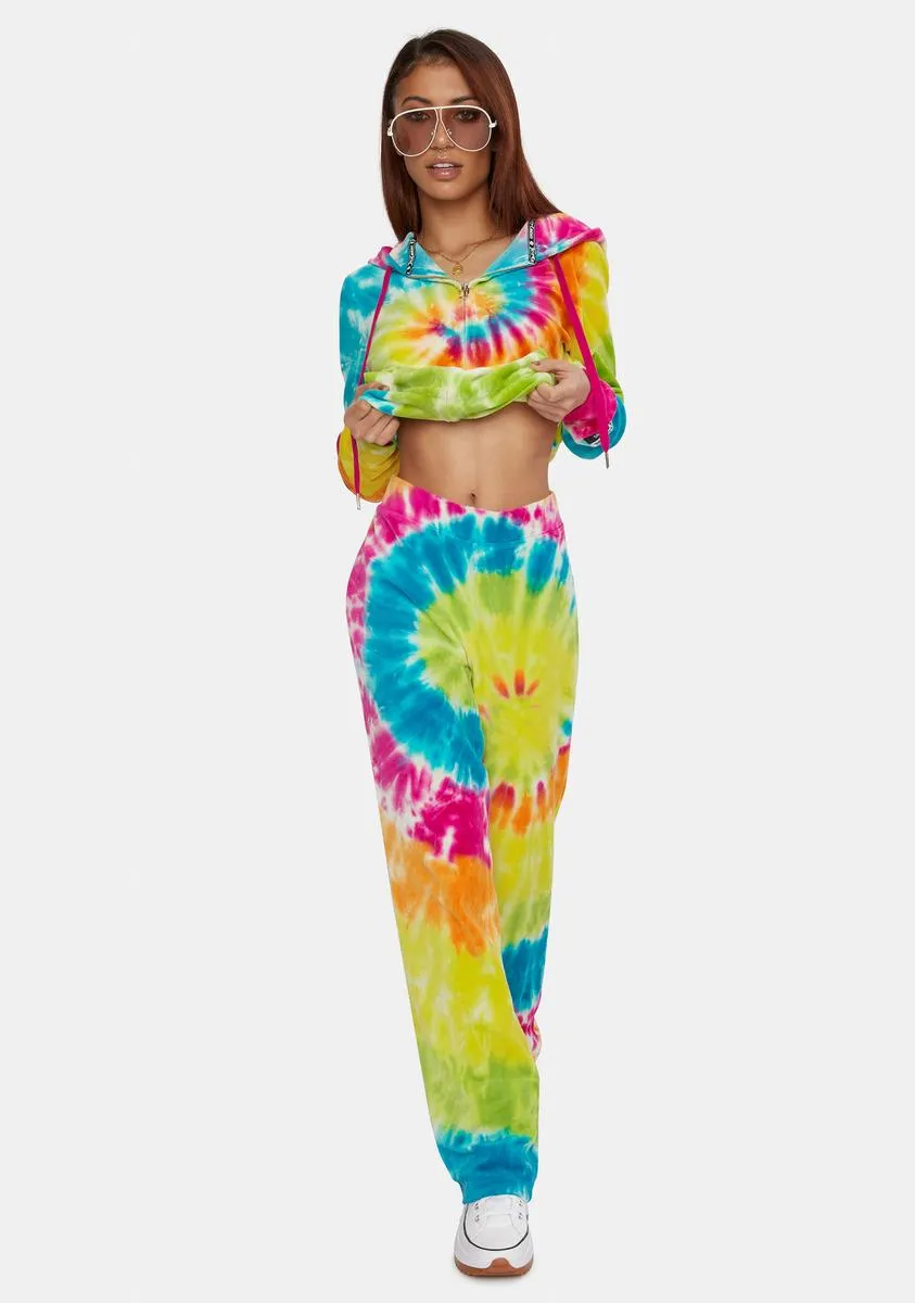 Spiral Combo Luxe Velour Sweatpants sold by Dolls Kill product image thumbnail 3