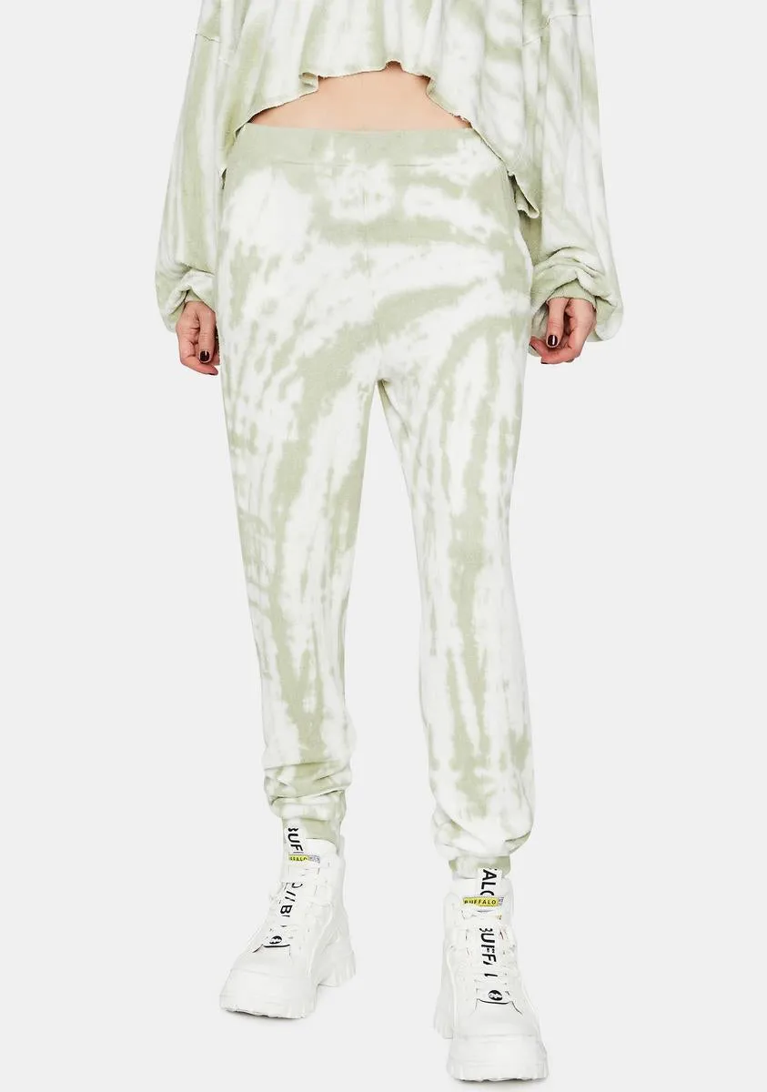 Sage New Fantasies Tie Dye Sweatpants sold by Dolls Kill