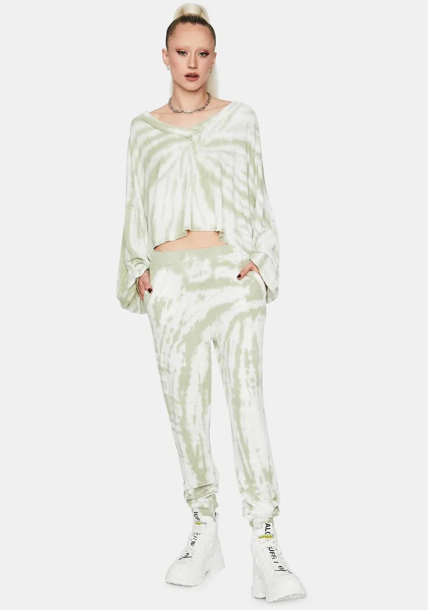 Sage New Fantasies Tie Dye Sweatpants sold by Dolls Kill product image thumbnail 2